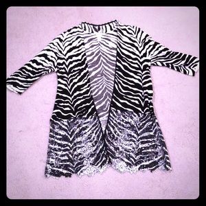 Chico’s zebra sweater size 2